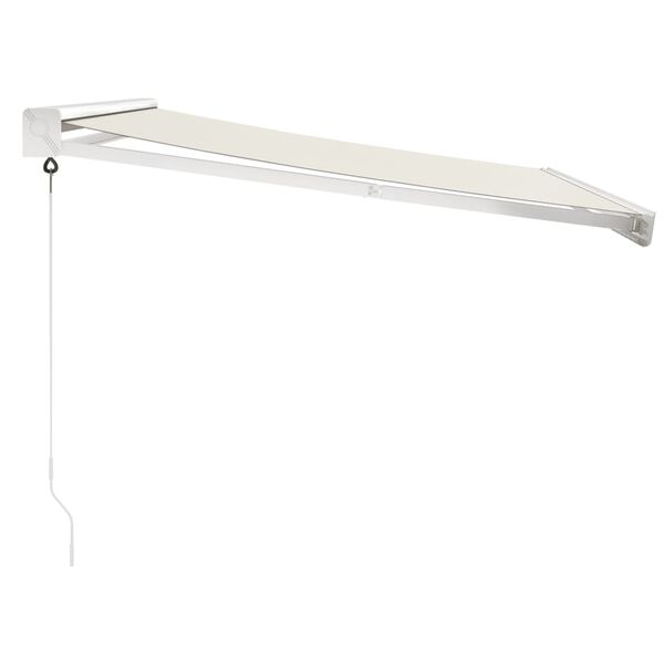 vidaXL sisset&otilde;mmatav varikatus kreemjas 3,5x2,5 kangas, alumiinium