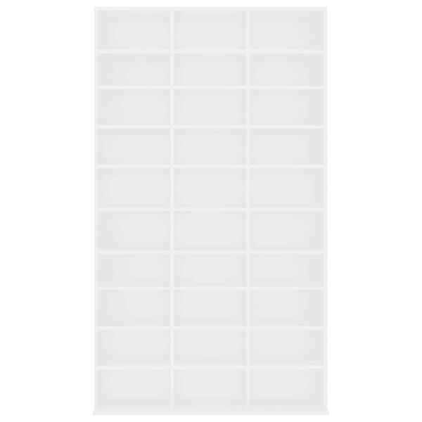 vidaXL CD-kapp, valge, 102 x 23 x 177,5 cm, tehispuit