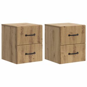 vidaXL Seinale kinnitatav &ouml;&ouml;tis 2 tk Artisan tamm 34,5 x 33 x 40 cm