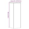 vidaXL taimealused 2 tk, vana puit, 33 x 33 x 100 cm, tehispuit