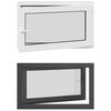 vidaXL Keldriakendus RISOR 100 x 60 cm PVC ja klaas Antratsiit
