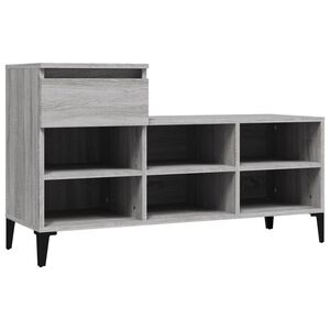 vidaXL kingakapp, hall Sonoma tamm, 102x36x60 cm, tehispuit