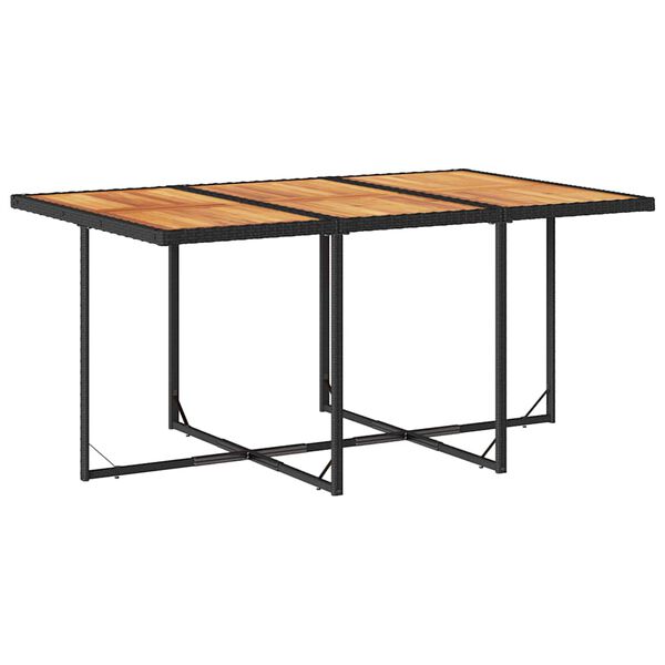 vidaXL 11-osaline aiam&ouml;&ouml;bli komplekt patjadega, must, pol&uuml;rotang