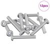 vidaXL Lukustus Kruvi &Uuml;ksv&auml;rviline 12 pcs H&otilde;bedane M6 x 35 mm Teras
