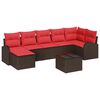 vidaXL Aia Diivanikomplekt padjaga 8 pcs Pruun Pol&uuml; Rattan