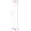 vidaXL aia lambipost, must, 110 cm, alumiinium