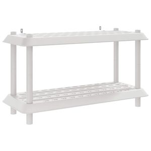vidaXL Riiulikomplekt 2 tasandit 100 x 40 x 55,5 cm PP Valge