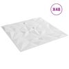 vidaXL Seinapaneelid 48 pcs Valge 50 x 50 cm XPS Vaht