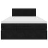 vidaXL Ottomani voodiraam madratsiga, must, 120x200 cm, samet