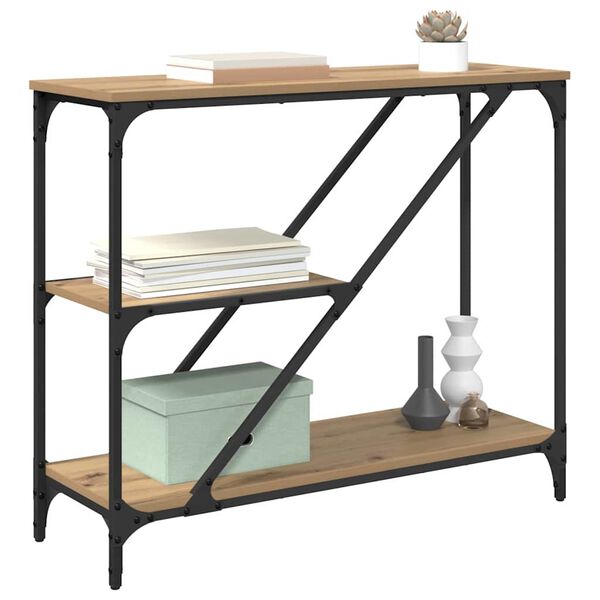 vidaXL Konsoollaud K&auml;sit&ouml;&ouml;puu 88,5 x 30 x 75 cm Tehispuit