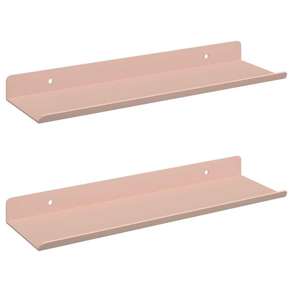 vidaXL Ujuv riiul Seinale kinnitatav 2 pcs Roosa 30 x 9 x 2,5 cm Teras