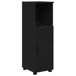 vidaXL Vannitoa kapp uksega Must 30 x 35 x 95 cm Tehispuit & Metall