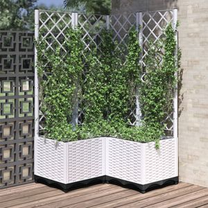 vidaXL v&otilde;rega taimekast, valge, 80 x 80 x 136 cm PP