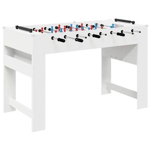 vidaXL Foosball laud Valge 125 x 60,5 x 80 cm Tehispuit