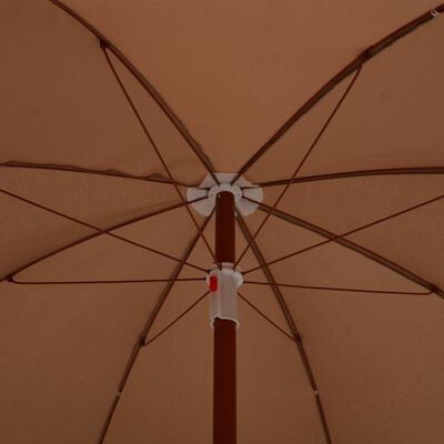 vidaXL päikesevari, teraspostiga, 180 cm, pruunikashall