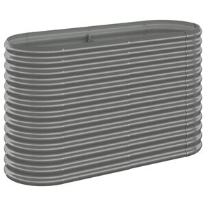 vidaXL aia taimekast, galvaniseeritud teras, 114 x 40 x 68 cm, hall