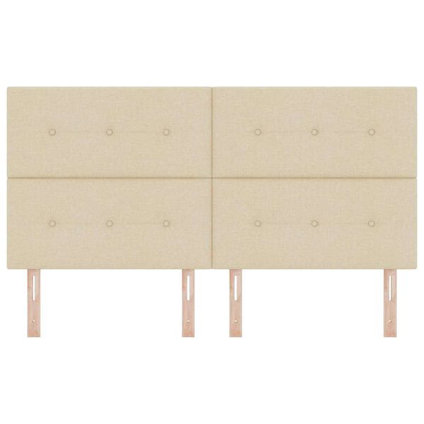 vidaXL K&otilde;rguse reguleeritav voodipea peaga cream 180 cm kangas