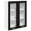 vidaXL Seinakapp ladustamisega Must tamm 80 x 31 x 100 cm Tehispuit