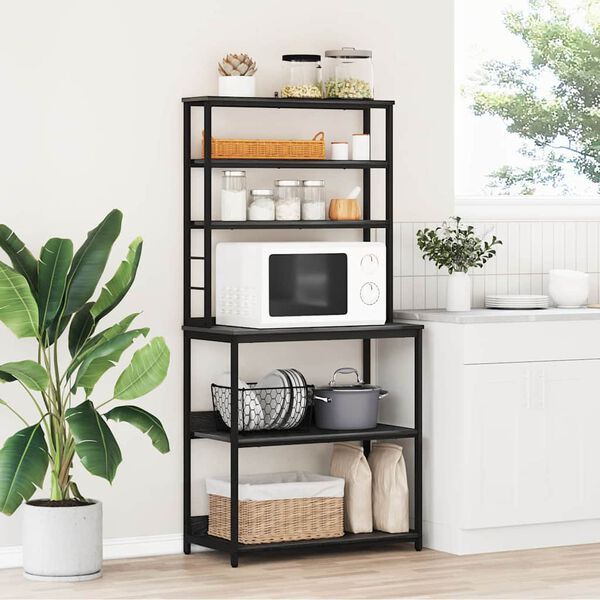 vidaXL K&ouml;&ouml;giriiul Must tamm 80 x 40 x 168 cm Tehispuit