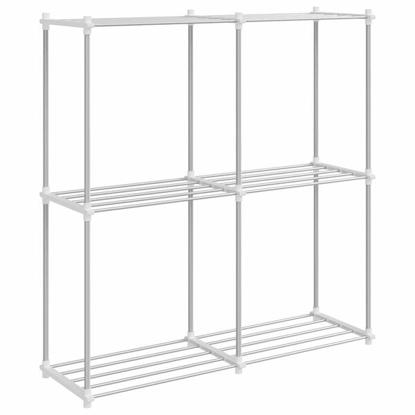 vidaXL Torushelf ladustamisega Valge 86 x 27 x 90 cm Alumiinium