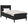 vidaXL Voodiraam madratsiga peaga Must 90 x 190 cm Samet