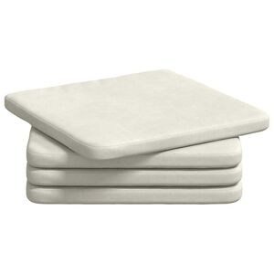 vidaXL Istumispatjad 4 pcs cream 40 x 40 x 3 cm Samet