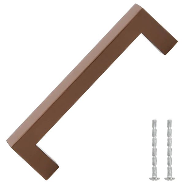 vidaXL kapi k&auml;epidemed 10 tk, pronks, 128 mm, roostevaba teras