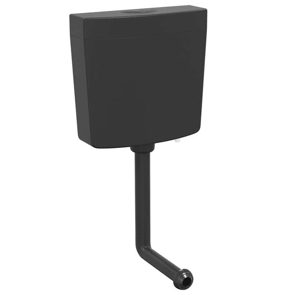 vidaXL WC loputuskast alumise vee sisselaskega 3/6 l must