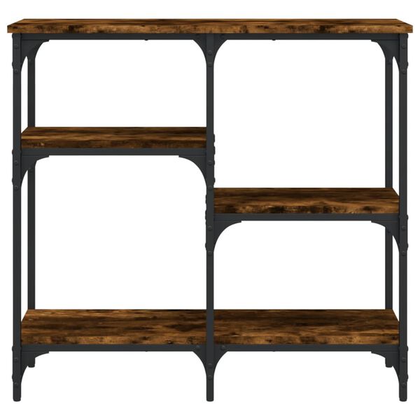 vidaXL konsoollaud, suitsutatud tamm, 80x29x75 cm, tehispuit