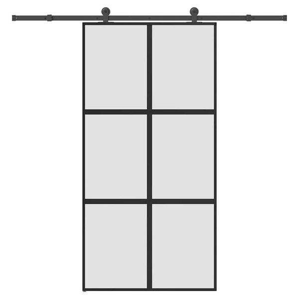 vidaXL l&uuml;kanduks riistvara komplektiga 102,5x205 cm karastatud klaas