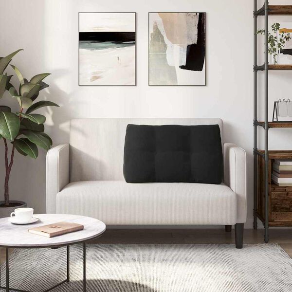 vidaXL Seljatugi padi Must 80 x 24 x 50 cm Samet