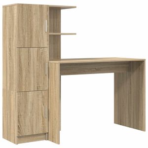 vidaXL Laud Sonoma tamm 133.5 x 50 x 124 cm 2 tk