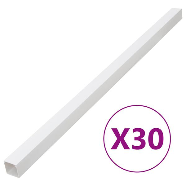 vidaXL kaablikanal 33 x 33 mm, 30 m, PVC