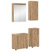 vidaXL Vannitoa m&ouml;&ouml;bleset TULUM 4 tk K&auml;sit&ouml;&ouml;puu 60 x 34 x 63 cm