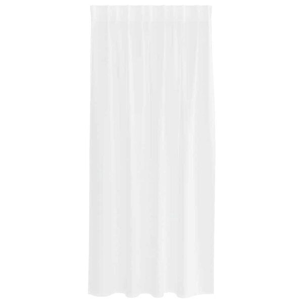 vidaXL Voile Kardin kardinatega 2 pcs Valge 175 x 140 cm Pol&uuml;ester