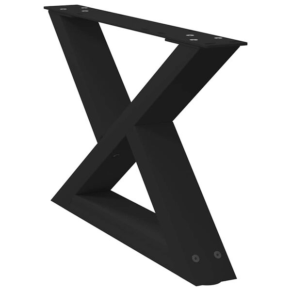 vidaXL kohvilaua jalad 2 tk mustad 60 x (30&ndash;31,3) cm terasest