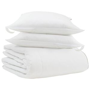 vidaXL Talve tek padjaga 3 pcs Valge Down Feather