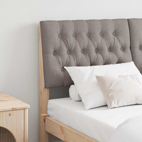 vidaXL Polsterdatud voodiots Pruunikashall 160 cm Tahke m&auml;nd