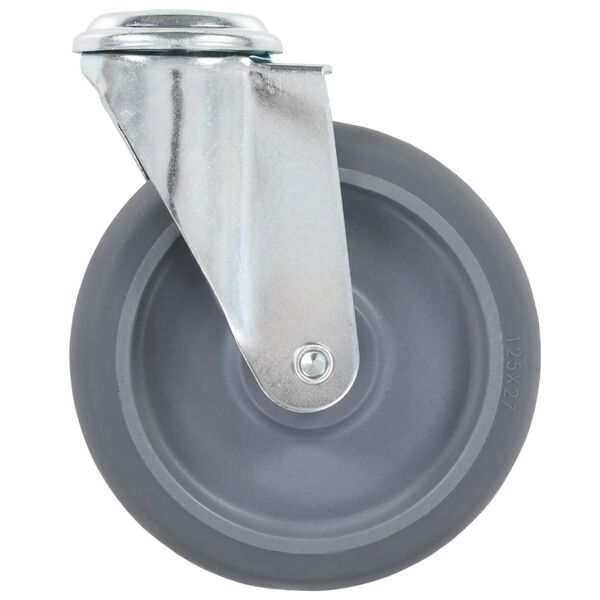 vidaXL poldiaukudega p&ouml;&ouml;rlevad rattad, 4 tk, 125 mm