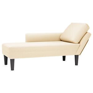 vidaXL Chaise Lounge padjakreemiga velvetist kangaga