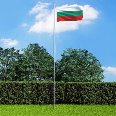 vidaXL Bulgaaria lipp ja lipumast, alumiinium, 6,2 m