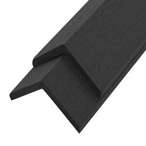 vidaXL 5 tk terrassi nurgaliistud, WPC 170 cm, must