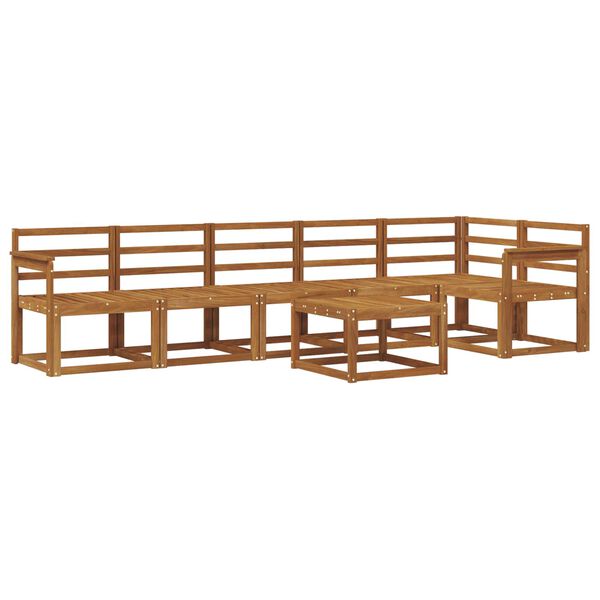 vidaXL V&auml;li diivanikomplekt 7 pcs Neutraalne Tugev akatsiapuu