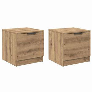 vidaXL Voodikapp sahtliga 2 pcs K&auml;sit&ouml;&ouml;puu 40 x 39 x 40cm Tehispuit