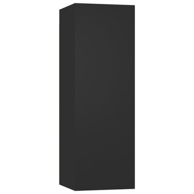 vidaXL 10-osaline telerikappide komplekt, must, puitlaastplaat