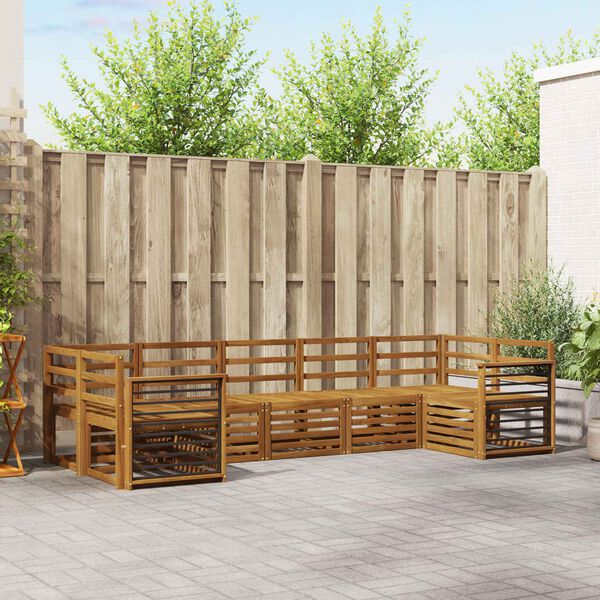 vidaXL Diivanikomplektid 7 pcs Neutraalne Tugev akatsiapuu