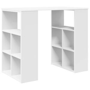 vidaXL Laud Valge Tehispuit 90 x 50 x 75 cm