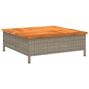 vidaXL p&auml;ikesevarju aluse kate, hall, 70x70x25 cm, PE-rotang/akaatsia