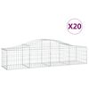 vidaXL kaarekujulised gabioonkorvid 20 tk, 200x50x40/60 cm, raud