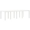 vidaXL Aia söögilaudade komplekt 11 pcs Valge Polt rattan